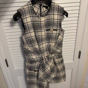 Alexander Wang Black/White Size 6 Mini Dress